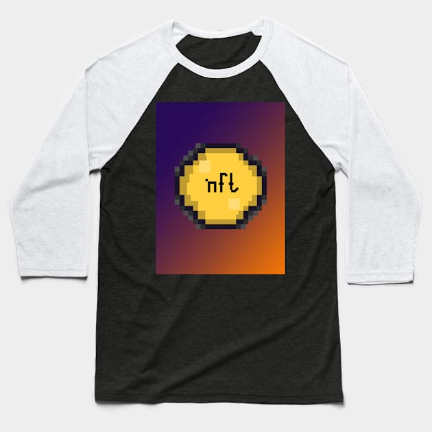 Pixel Art: NFT Coin Baseball T-Shirt by Zain's